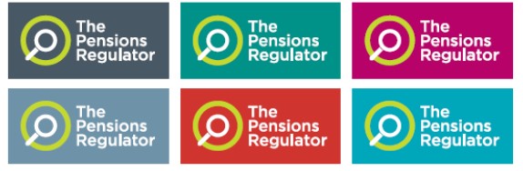 Six examples of our Reversed out logo applied over primary and secondary colours