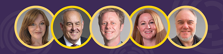 PSAG webinar speakers: Kathie Musto, Lord Hanson of Flint OBE, Mike Broomfield, Donna Walsh, Chris Bell